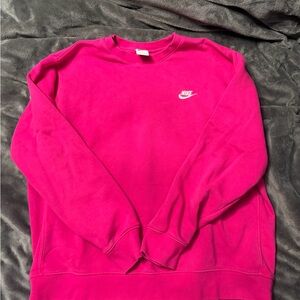 Nike Men's Vibrant Pink Crewneck Sweater